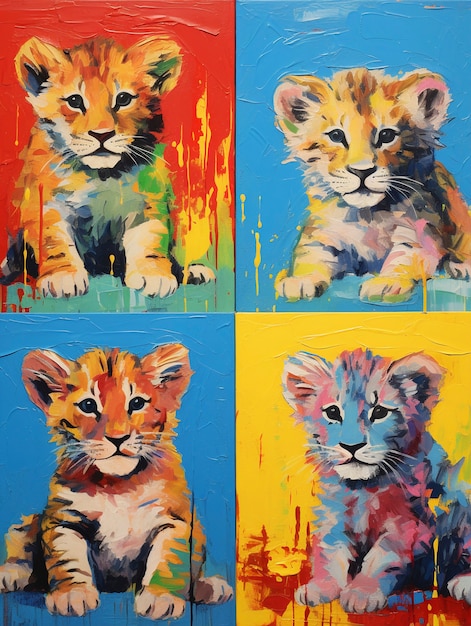 Der digitale Kunststil von Lions