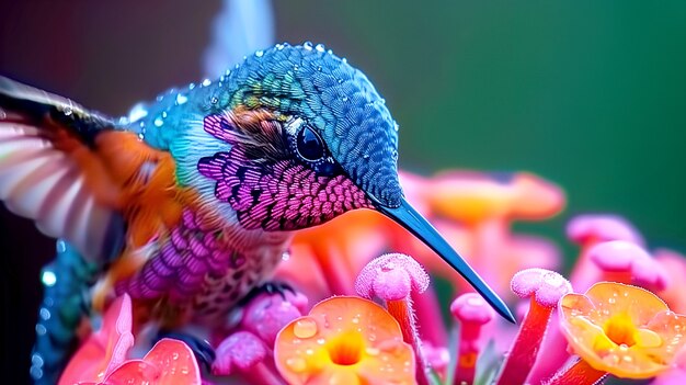 Der farbenfrohe Kolibri in der Natur