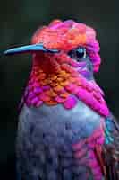 Kostenloses Foto der farbenfrohe kolibri in der natur