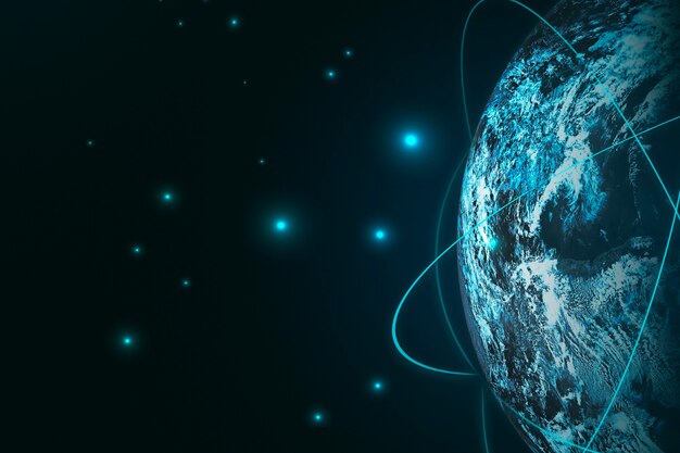 Der Hintergrund der globalen Verbindungen für das Banner der sozialen Medien