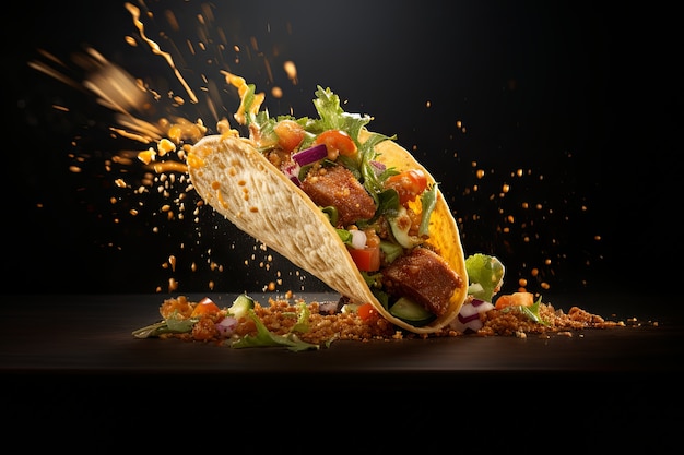 Kostenloses Foto der köstliche taco im inneren