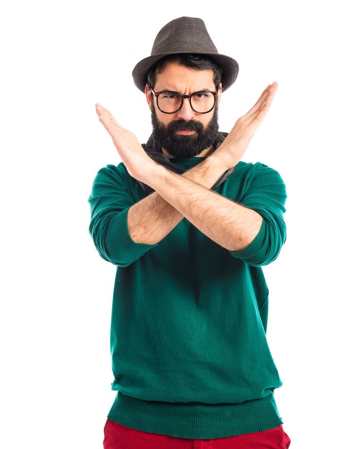 Kostenlose Foto der mensch macht keine geste