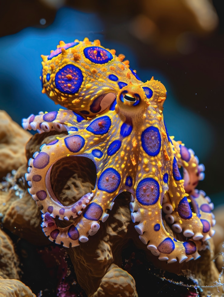 Kostenlose Foto der oktopus in seinem natürlichen unterwasserlebensraum