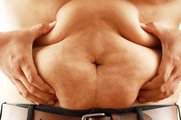 Bauch mann mit Was mir