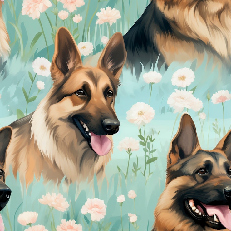 Kostenlose Foto design von hundemuster im digitalen kunststil