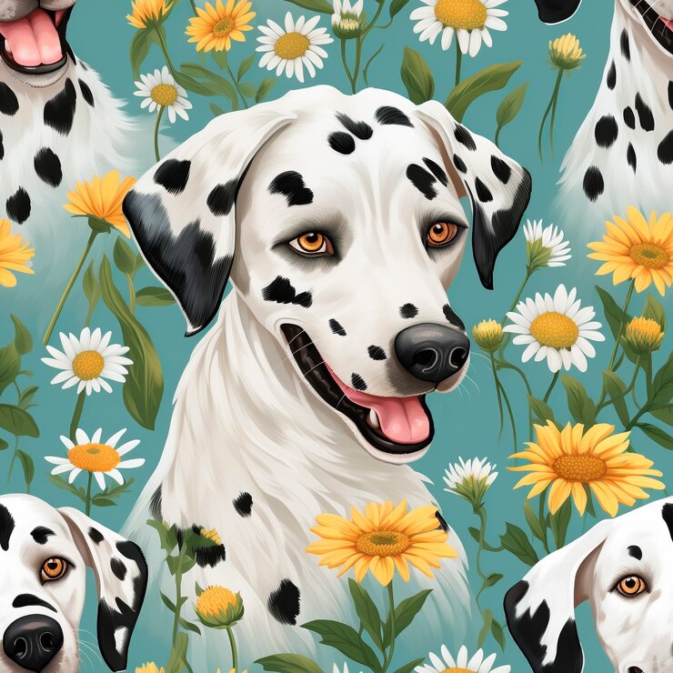 Kostenlose Foto design von hundemuster im digitalen kunststil