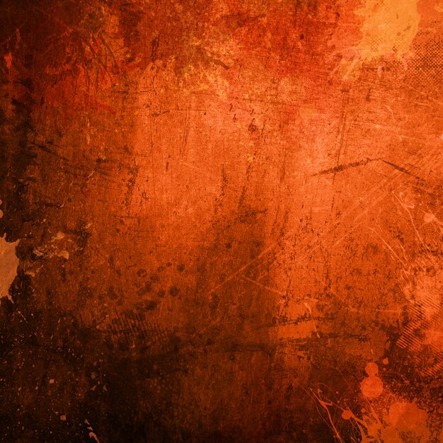 Detaillierte Orange Grunge Hintergrund mit splats und Flecken