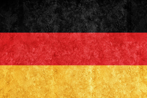 Deutschland Metallische Flagge, strukturierte Flagge, Grunge-Flagge