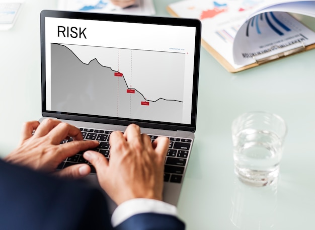 Diagramm-Geschäfts-Finanzinvestitions-Risikowort