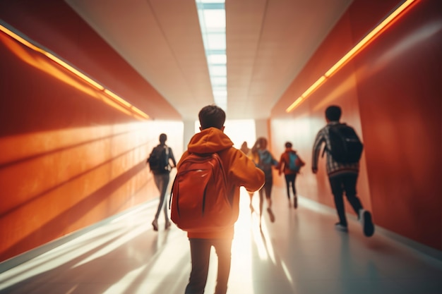 Kostenloses Foto die ansicht der schüler in der schule