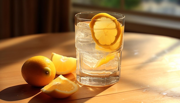 Die Frische des Sommers in einem Glas Limonade löscht den durch künstliche Intelligenz erzeugten Durst