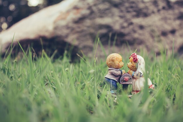 Die Liebe zwischen Bär Puppen