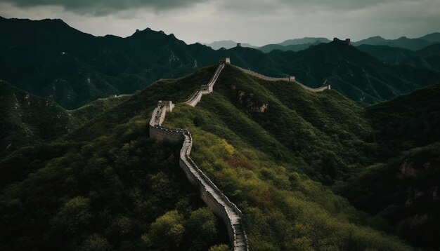 Die majestätische Bergkette der antiken Architektur Pekings beeindruckt durch generative KI