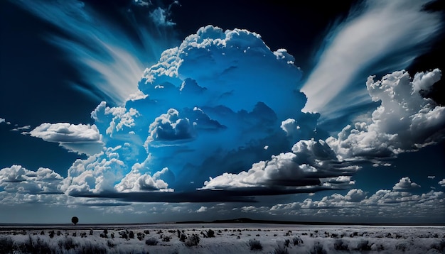 Kostenloses Foto die schönheit der natur eingefangen in einem dramatischen himmel und horizont, der von ki generiert wird