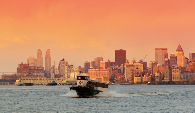 Die Skyline von Downtown Manhattan