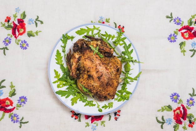 Die Türkei auf Teller zum Erntedankfest