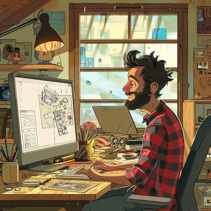 Kostenlose Foto digitale art-stil-illustration von grafikdesigner