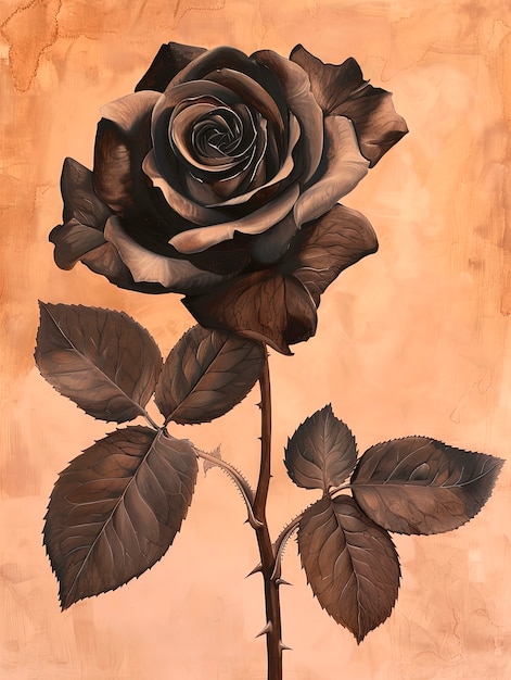 Digitale Kunst aus Vintage-Rosen