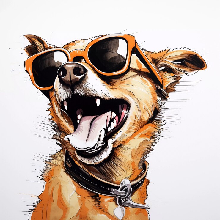 Kostenlose Foto digitale kunst süßer hund