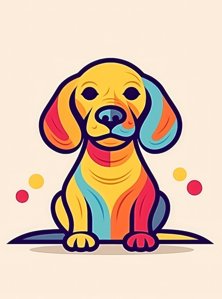 Kostenlose Foto digitale kunst süßer hund