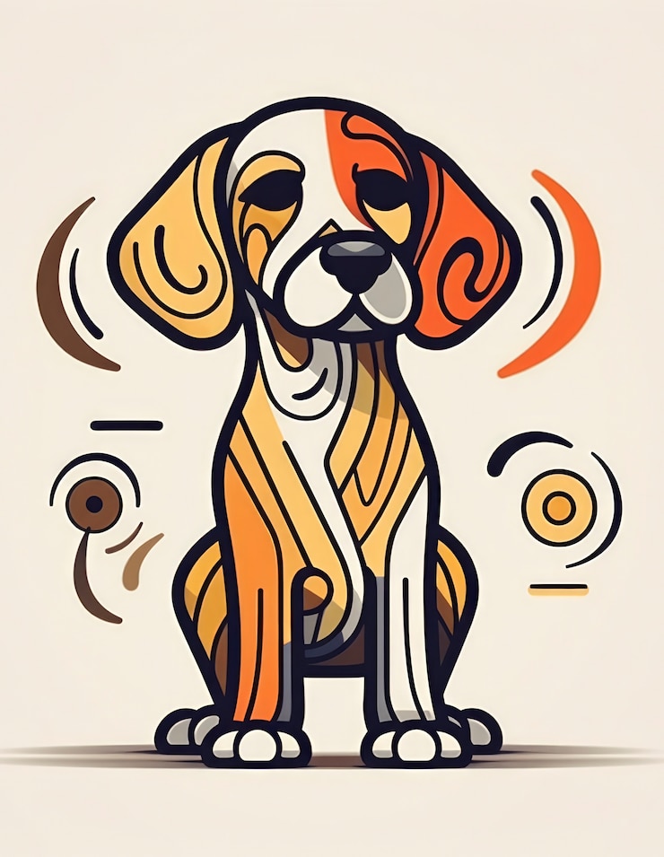 Kostenlose Foto digitale kunst süßer hund