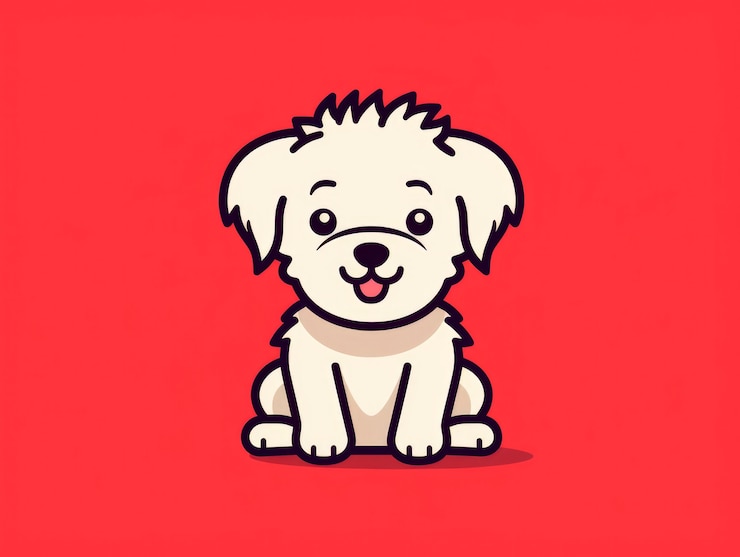 Kostenlose Foto digitale kunst süßer hund