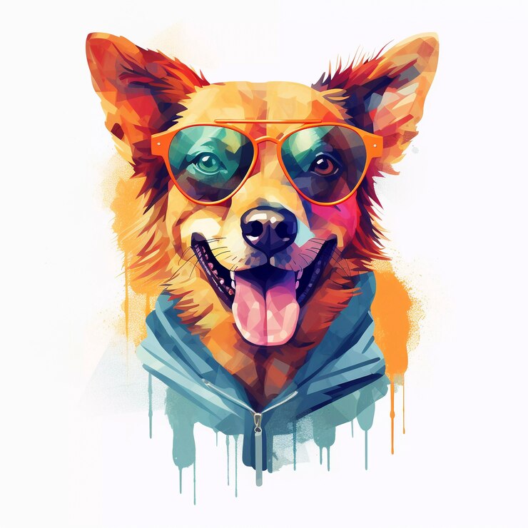 Kostenlose Foto digitale kunst süßer hund