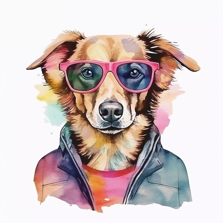 Kostenlose Foto digitale kunst süßer hund