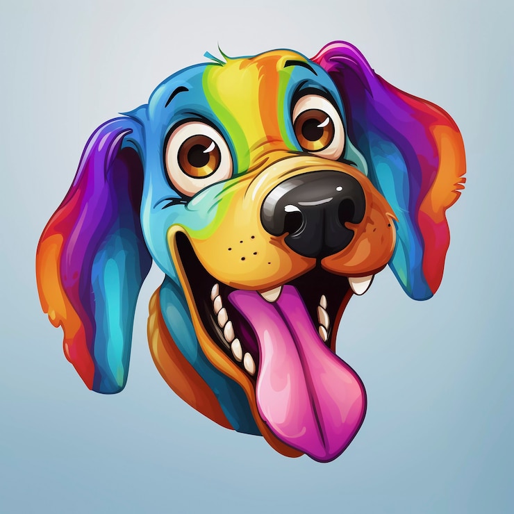 Kostenlose Foto digitale kunst süßer hund
