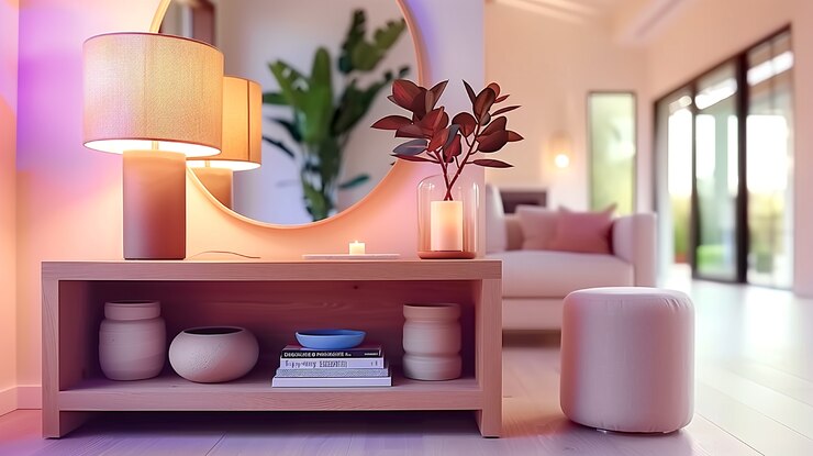 Kostenlose Foto digitales lavendel-interior-design
