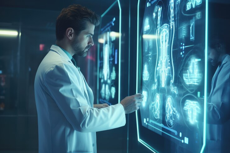 Kostenlose Foto doktor aus dem zukunftskonzept