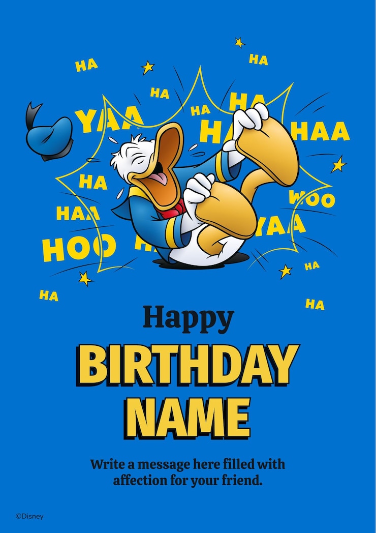 Kostenlose Foto donald duck geburtstagskarte