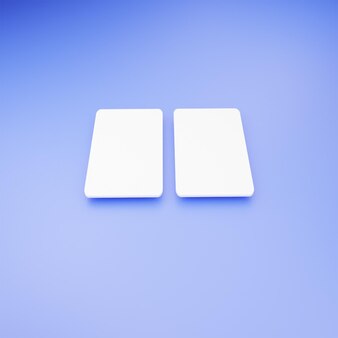 Doppelseitiges farbiges 3d-gerendertes visitenkartenbild für mockups in hoher qualität