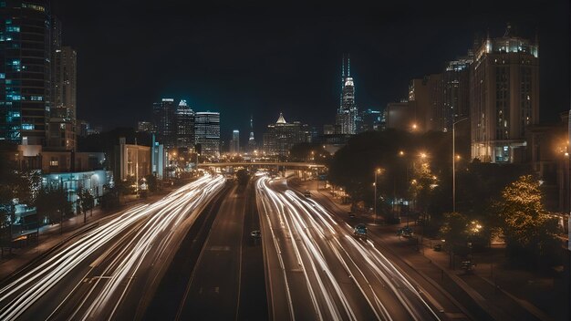 Downtown Los Angeles bei Nacht Kalifornien Vereinigte Staaten von Amerika