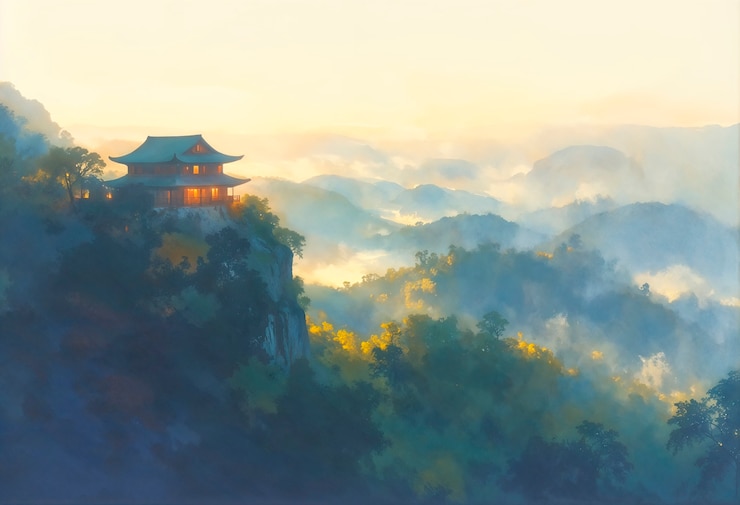 Kostenlose Foto dramatische landschaftsillustration