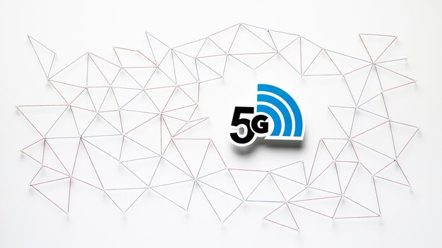 Draufsicht auf 5g Internetkommunikation