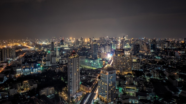 Kostenloses Foto draufsicht auf bangkok, hauptstadt von thailand