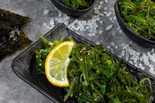 Kostenloses Foto draufsicht auf köstliche algen zum essen