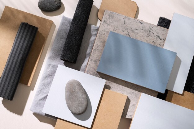 Draufsicht auf Platten aus MDF-Material