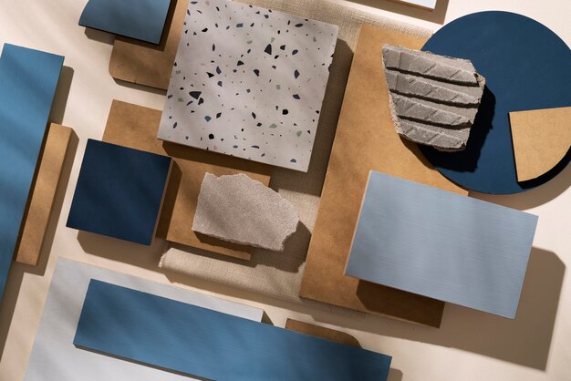 Draufsicht auf Platten aus MDF-Material