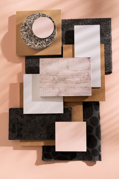 Draufsicht auf Platten aus MDF-Material