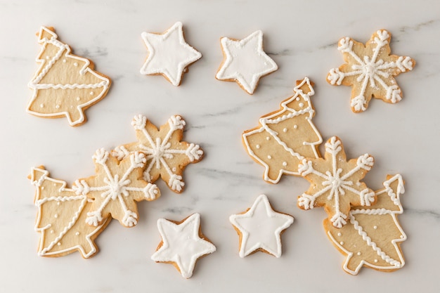 Draufsicht des Cookies-Anordnungskonzepts