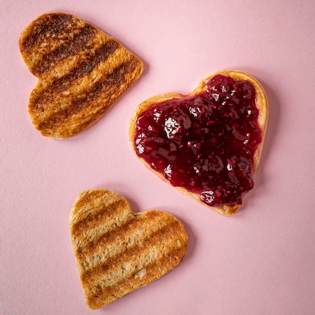 Kostenloses Foto draufsicht des schönen valentinstagkonzepts