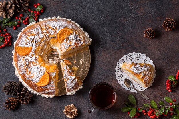 Draufsicht Epiphany Day Food Sortiment