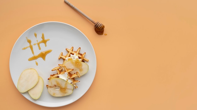 Draufsicht Frühstück Mahlzeit Anordnung