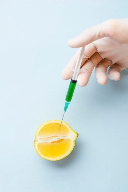 Draufsicht gentechnisch veränderte Zitrone