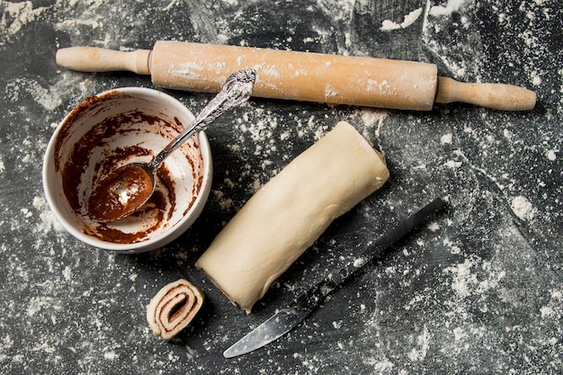 Kostenloses Foto draufsicht hausgemachtes dessert