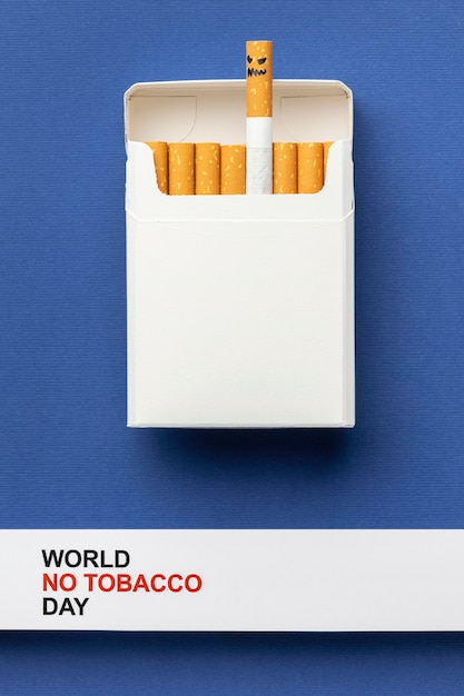 Draufsicht keine Zusammensetzung der Tabak-Tageselemente