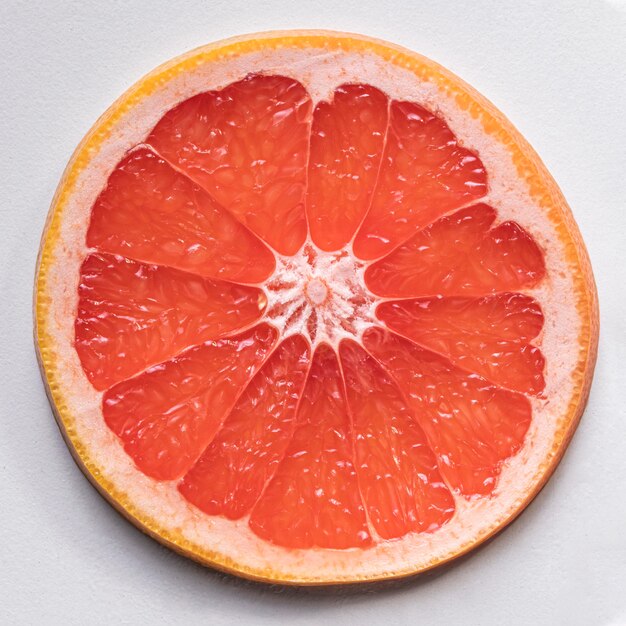 Draufsicht köstliche Grapefruitscheibe