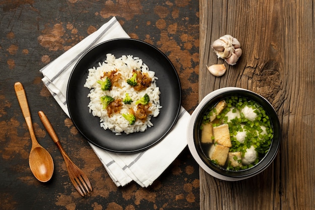 Draufsicht köstlicher indonesischer Bakso